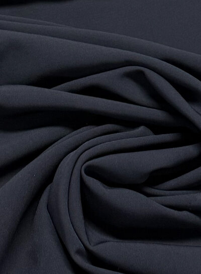 A la Ville navy - stylish woven fabric - wrinkle-free - high quality (Italy)