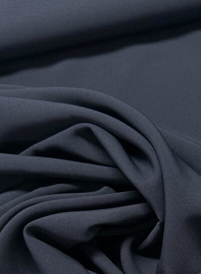 A la Ville navy - stylish woven fabric - wrinkle-free - high quality (Italy)