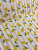 lemons and stripes - quilted double gauze - stepper