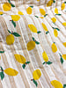 lemons and stripes - quilted double gauze - stepper