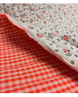 bloemetjes en seersucker vichy - gewatteerde double gauze - stepper