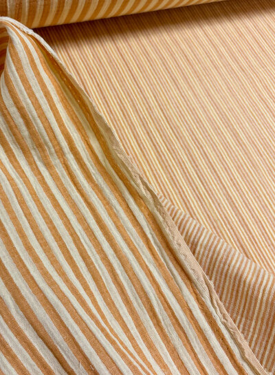 lemon mango stripes double face - double gauze/tetra