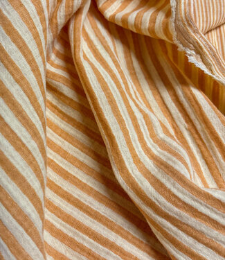 lemon mango stripes double face - double gauze/tetra
