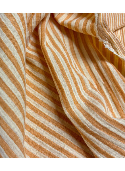 lemon mango streepjes double face - double gauze/tetra