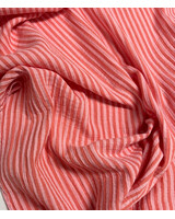 roze / lichtroze streepjes double face - double gauze/tetra