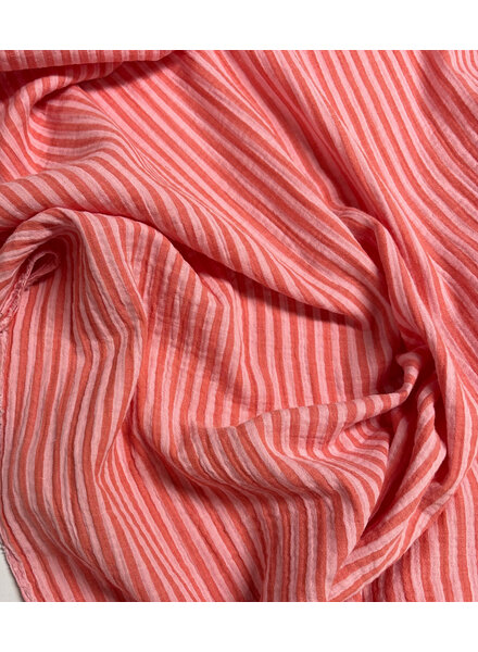pink / light pink stripes double face - double gauze/tetra