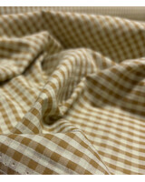 vichy ruitjes lichtgroen en cognac - seersucker