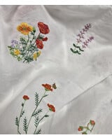 flower garden embroidery - katoen voile