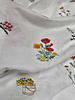 flower garden embroidery - cotton voile