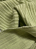 green / light green pistachio stripes double face - double gauze/tetra
