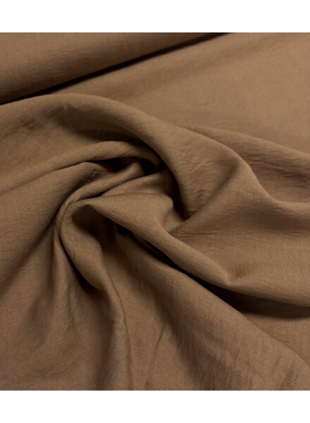 A la Ville taupe (soft collection)- prachtig geweven linnenlook viscose