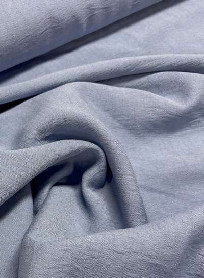 A la Ville soft blauw - prachtig geweven linnenlook viscose