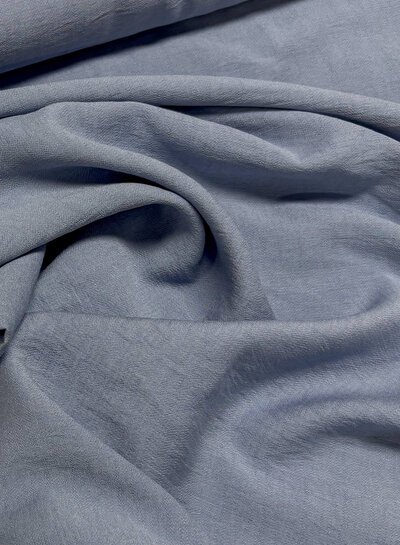 A la Ville soft blauw - prachtig geweven linnenlook viscose