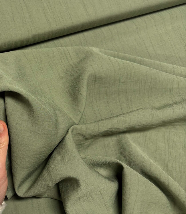 A la Ville soft crincle rayon - zacht groen