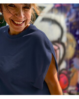 Swafing Emilia marine structuurtricot