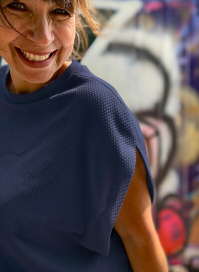 Swafing Emilia navy textured knit