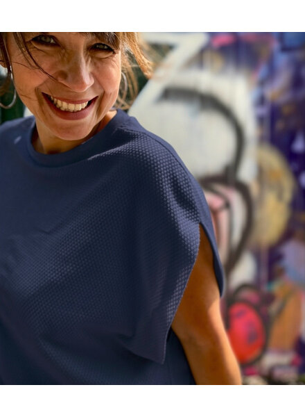 Swafing Emilia navy textured knit