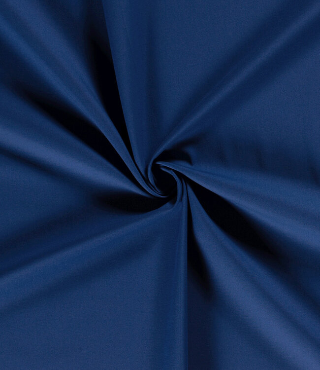 kobalt - washed cotton twill met lichte stretch