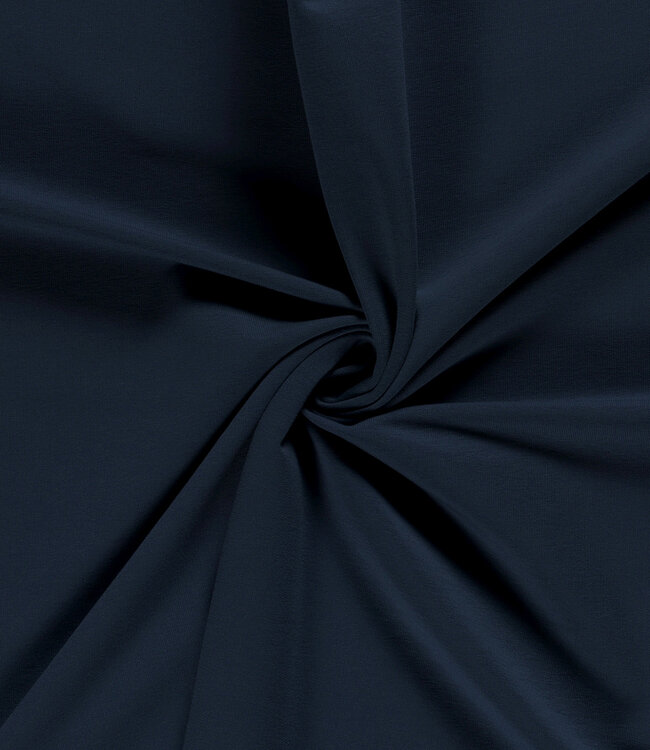 Madeline effen french terry - donker indigo OEKO TEX