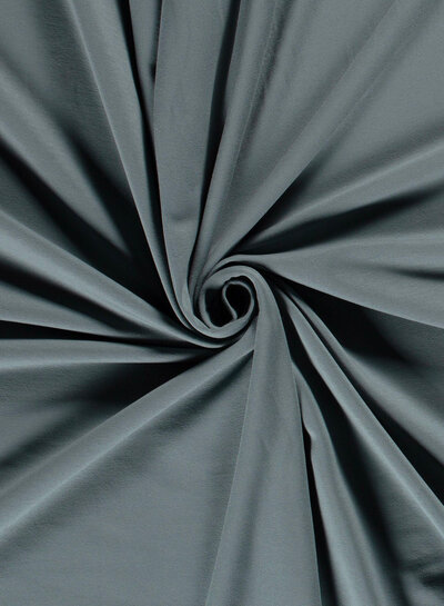 Madeline effen french terry - staalblauw OEKO TEX