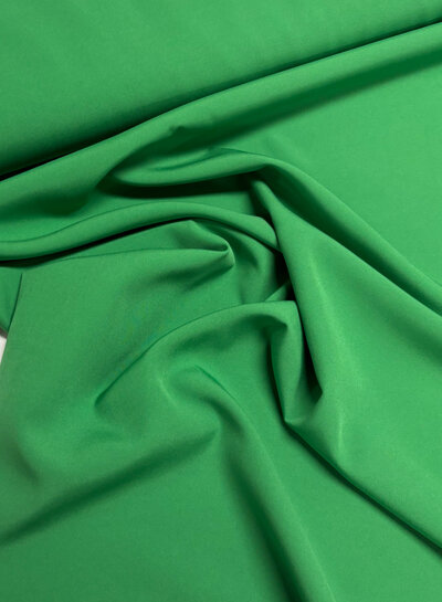 A la Ville grass green - stylish woven fabric - wrinkle-free - high quality (Italy)