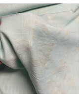 A la Ville mint met ingeweven bloem - textuur viscose