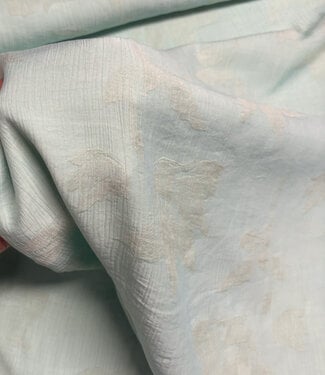 A la Ville mint with woven flower - textured viscose