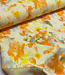 A la Ville oranje/ gele print - stijlvolle geweven stof- kreukvrij - hoogstaande kwaliteit (Italie)