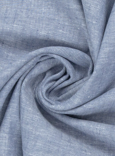 Swafing light blue melange - linen cotton mix