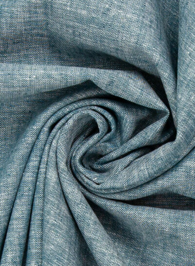Swafing petrol blue melange - linen cotton mix
