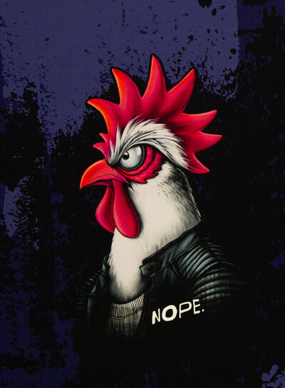 THORSTEN BERGER Chickeria Nope - 80 cm French terry panel