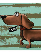THORSTEN BERGER dachshund mint - french terry panel 80 cm