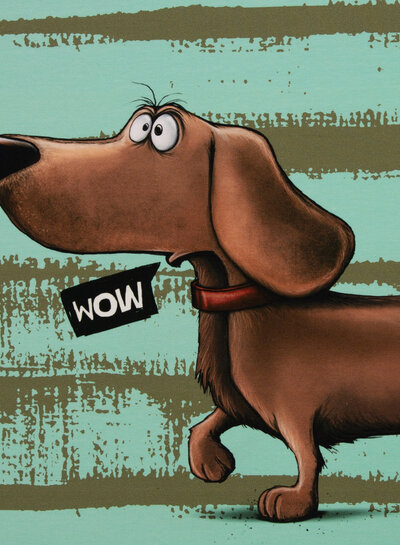 THORSTEN BERGER dachshund mint - french terry paneel 80 cm