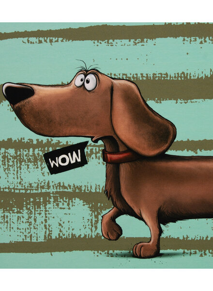 THORSTEN BERGER dachshund mint - french terry panel 80 cm