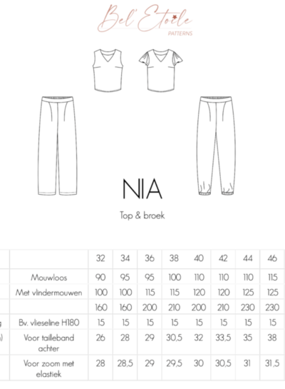 Bel'Etoile Nia top and pants - women and teens