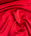 A la Ville rood - Satijn viscose - qualité Haute Couture