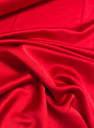 A la Ville rood - Satijn viscose - qualité Haute Couture