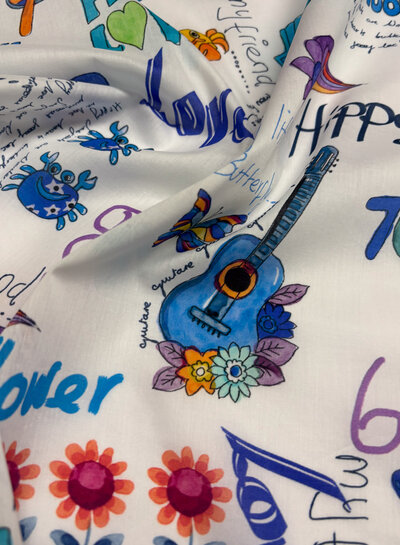 A la Ville flower power - cotton - Italian quality