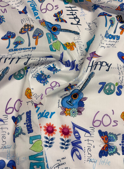 A la Ville flower power - cotton - Italian quality