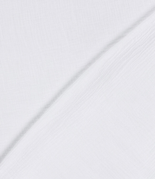 wit - effen double gauze tetra