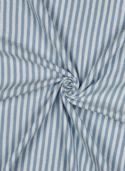 lichtblauw strepen - tetra double gauze