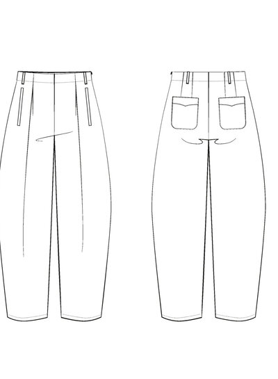 Maison Fauve The ANDREA Trousers - sewing pattern - English and French instructions