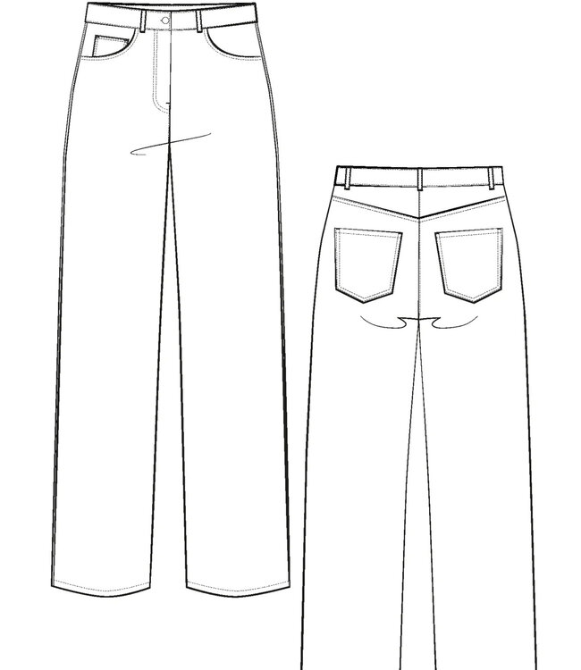 Maison Fauve Le jean WORN - naaipatroon - Engels en Franse instructies