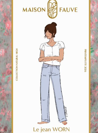 Maison Fauve The Worn Jeans - sewing pattern - English and French instructions