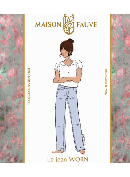 Maison Fauve The Worn Jeans - sewing pattern - English and French instructions