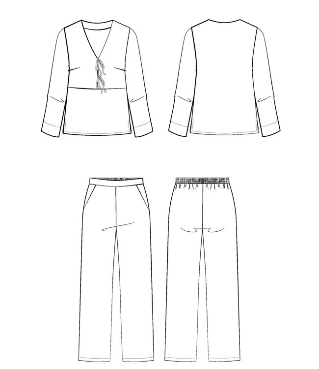 Maison Fauve Le pyjama SOUPIR - naaipatroon - Engels en Franse instructies