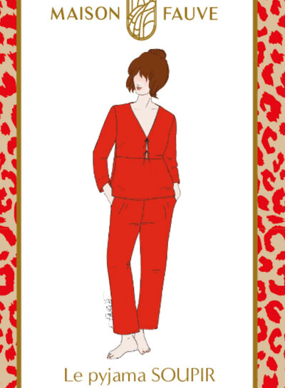 Maison Fauve The SOUPIR pyjamas - sewing pattern - English and French instructions