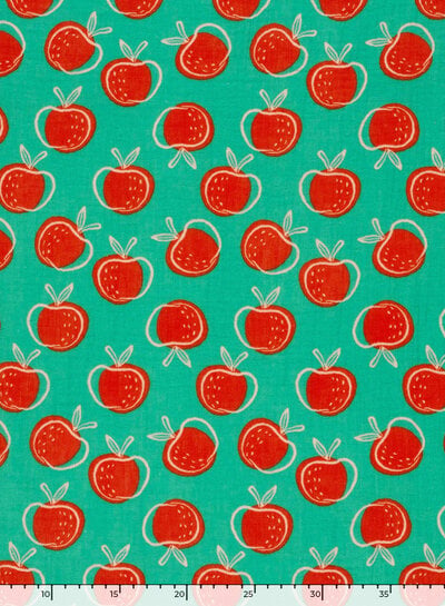 be trendy apple-blue-sea-green and apples - tetra / double gauze