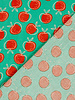Madeline appelblauwzeegroen en appels - tetra / double gauze