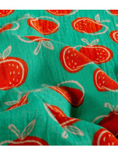 be trendy appelblauwzeegroen en appels - tetra / double gauze